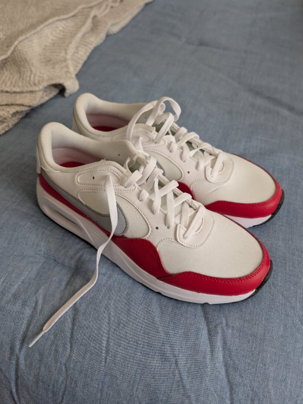 Nike Air Max SC White University Red Wolf Grey Size 10.5- No Box